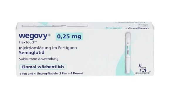 Вегови для похудения США Wegovy 0,25 мг семаглутид Novo Nordisk