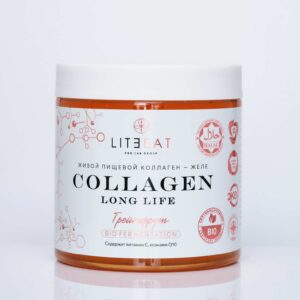 Коллаген пищевой живой Collagen Long Life грейпфрут для похудения и коррекции веса в желе, 500 гр.